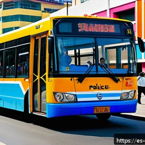 Home 31 과테말라 대중교통 이용법 - A bustling urban street scene in Guatemala City featuring a modern Transmetro bus with clean, bright...